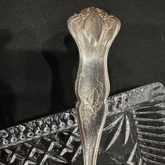 RARE 1847 Rogers Bros Vintage Grapevine TRIPLE SILVER PLATED 9” Salad Spoon,88g - Picture 8 of 10